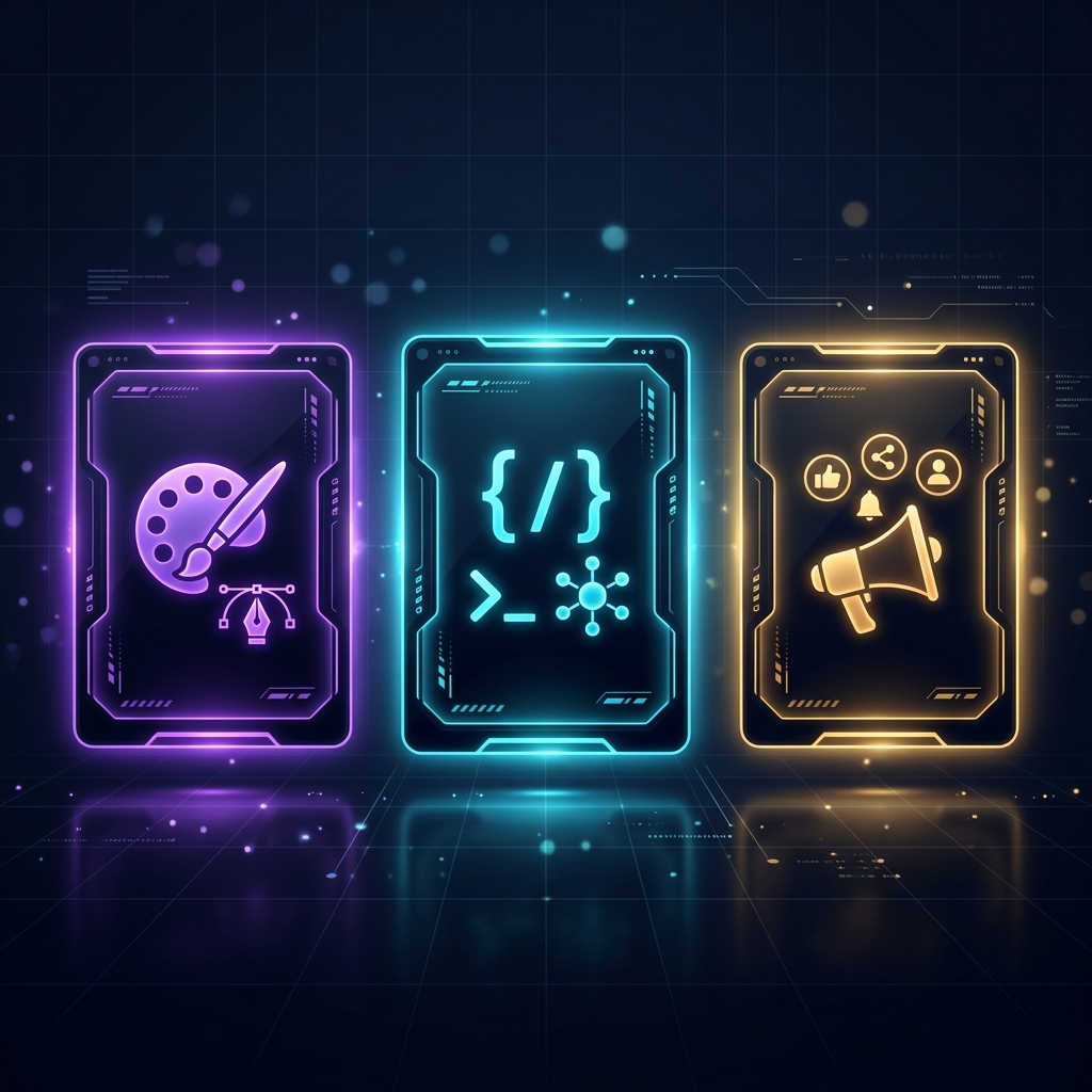 Three competition tracks: Graphic Design, Web & AI Dev, Digital Branding